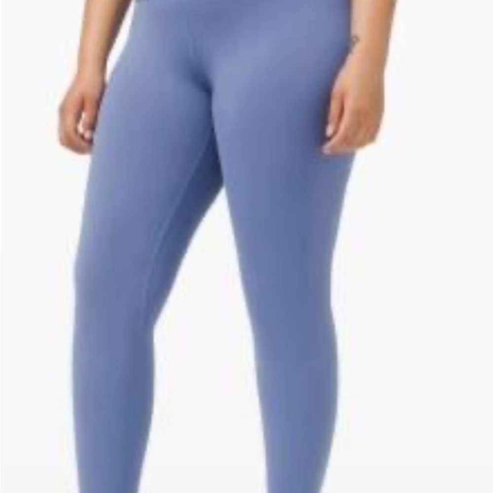 Blue High-Waisted Leggings
